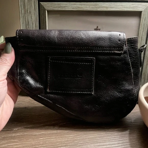 Bed Stu Distressed Black Leather Crossbody Bag - Picture 2 of 15